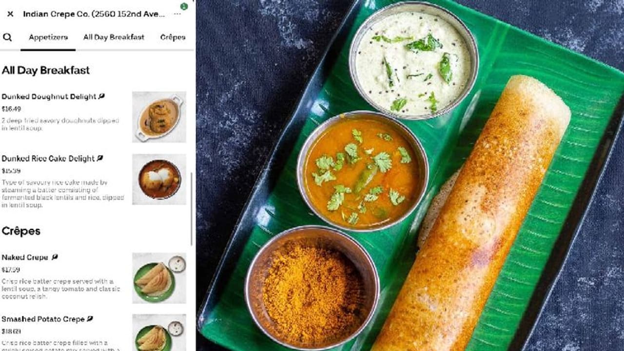 தோசைக்கு இப்படி ஒரு பெயரா? அனைவரையும் ஆச்சரியத்தில் ஆழ்த்திய அமெரிக்கா உணவகம்... வைரலாகும் புகைப்படம்!!