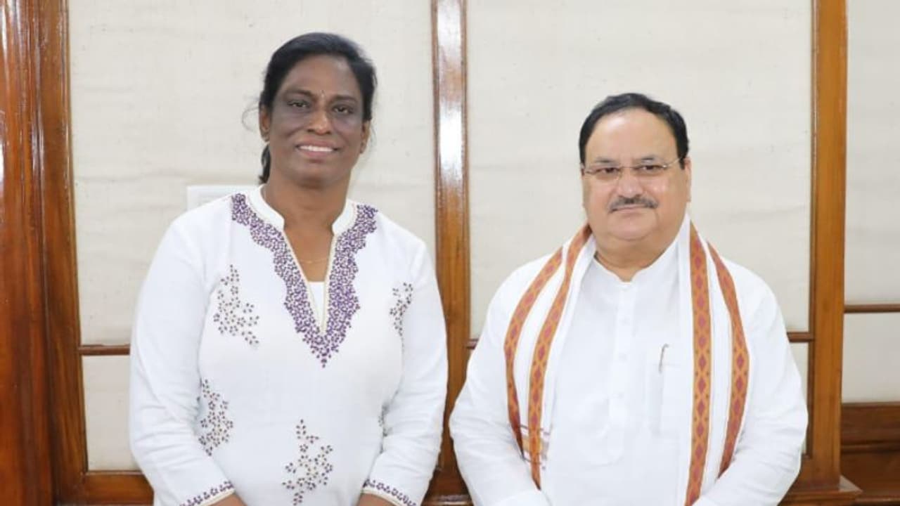 രാജ്യത്തിന്റെ അഭിമാനം, പി ടി ഉഷ സുപ്രധാന ചുമതയേറ്റെടുക്കാന് ദില്ലിയില്; ബിജെപി അധ്യക്ഷനുമായി കൂടിക്കാഴ്ച രാജ്യത്തിന്റെ അഭിമാനം, പി ടി ഉഷ സുപ്രധാന ചുമതയേറ്റെടുക്കാന് ദില്ലിയില്; ബിജെപി അധ്യക്ഷനുമായി കൂടിക്കാഴ്ച