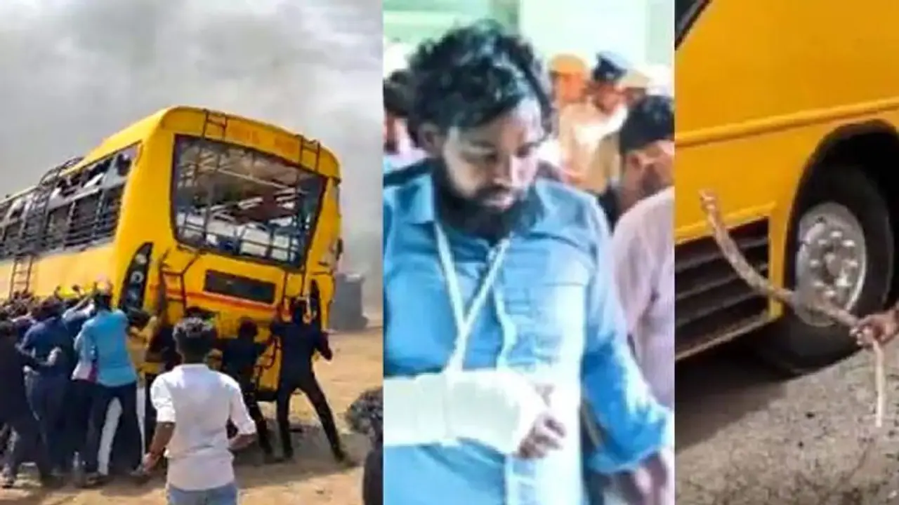 கள்ளக்குறிச்சி கலவரம் வழக்கு.. 4 பேர் காவல்நிலையம் பாத்ரூமில் வழுக்கி விழுந்ததாக தகவல்..! கள்ளக்குறிச்சி கலவரம் வழக்கு.. 4 பேர் காவல்நிலையம் பாத்ரூமில் வழுக்கி விழுந்ததாக தகவல்..!