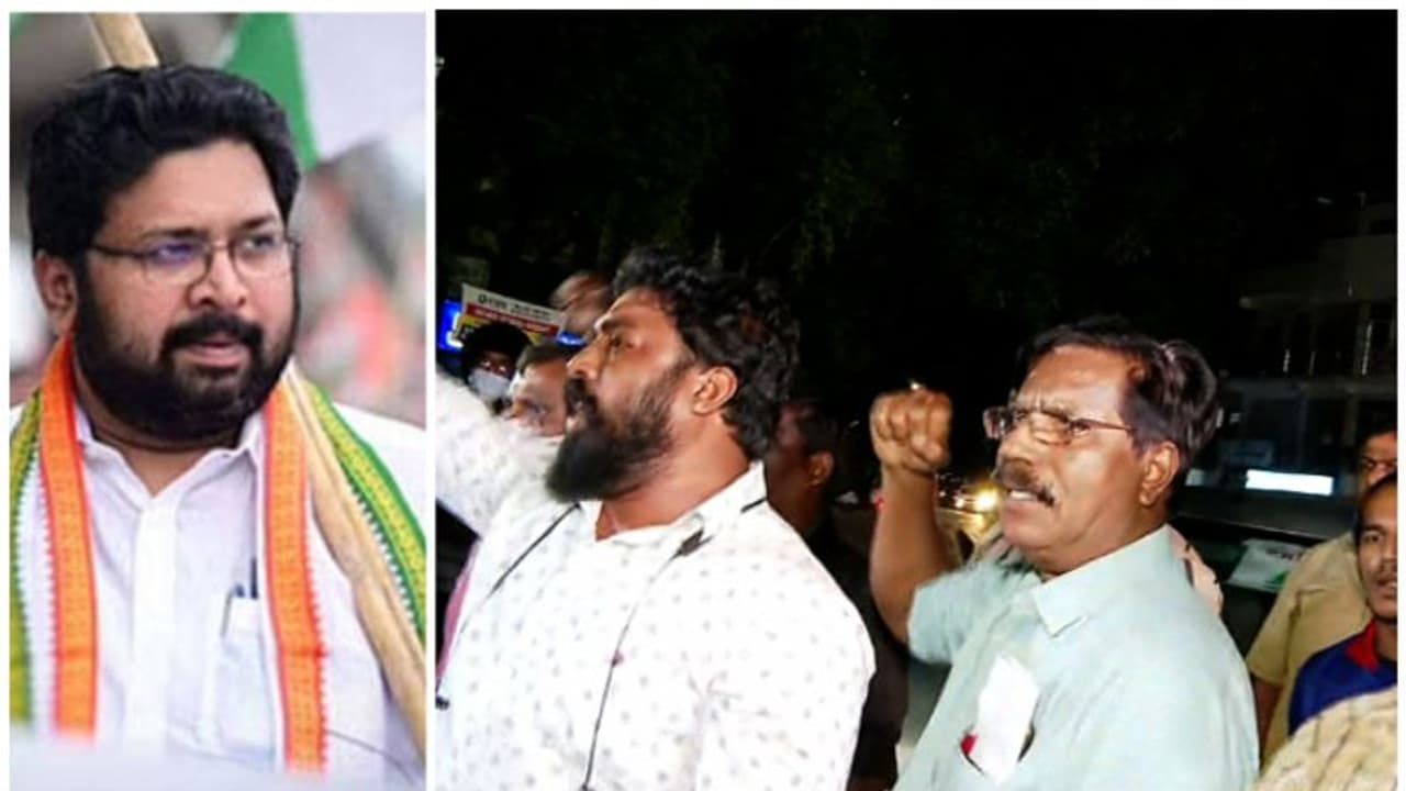 ശബരീനാഥന് ജാമ്യം, കോടതിക്ക് മുന്നിൽ സിപിഎം പ്രതിഷേധം, സ്ഥലത്ത് യൂത്ത് കോൺഗ്രസ് പ്രവ‍ര്‍ത്തകരും, സംഘ‍ര്‍ഷാവസ്ഥ