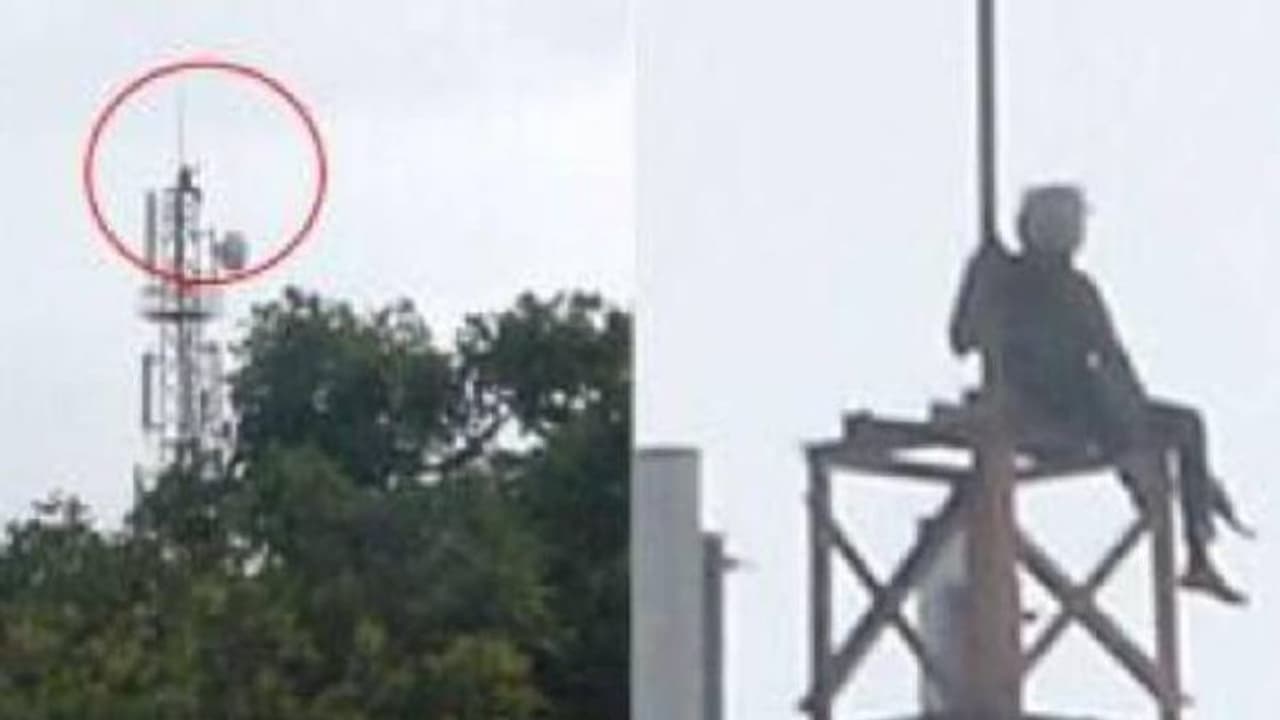 പിണങ്ങിപ്പോയ ഭാര്യ തിരികെ വരണം, മദ്യപിച്ച് നൂറടി നീളമുള്ള ടവറിൽ വലിഞ്ഞുകയറി യുവാവ് 