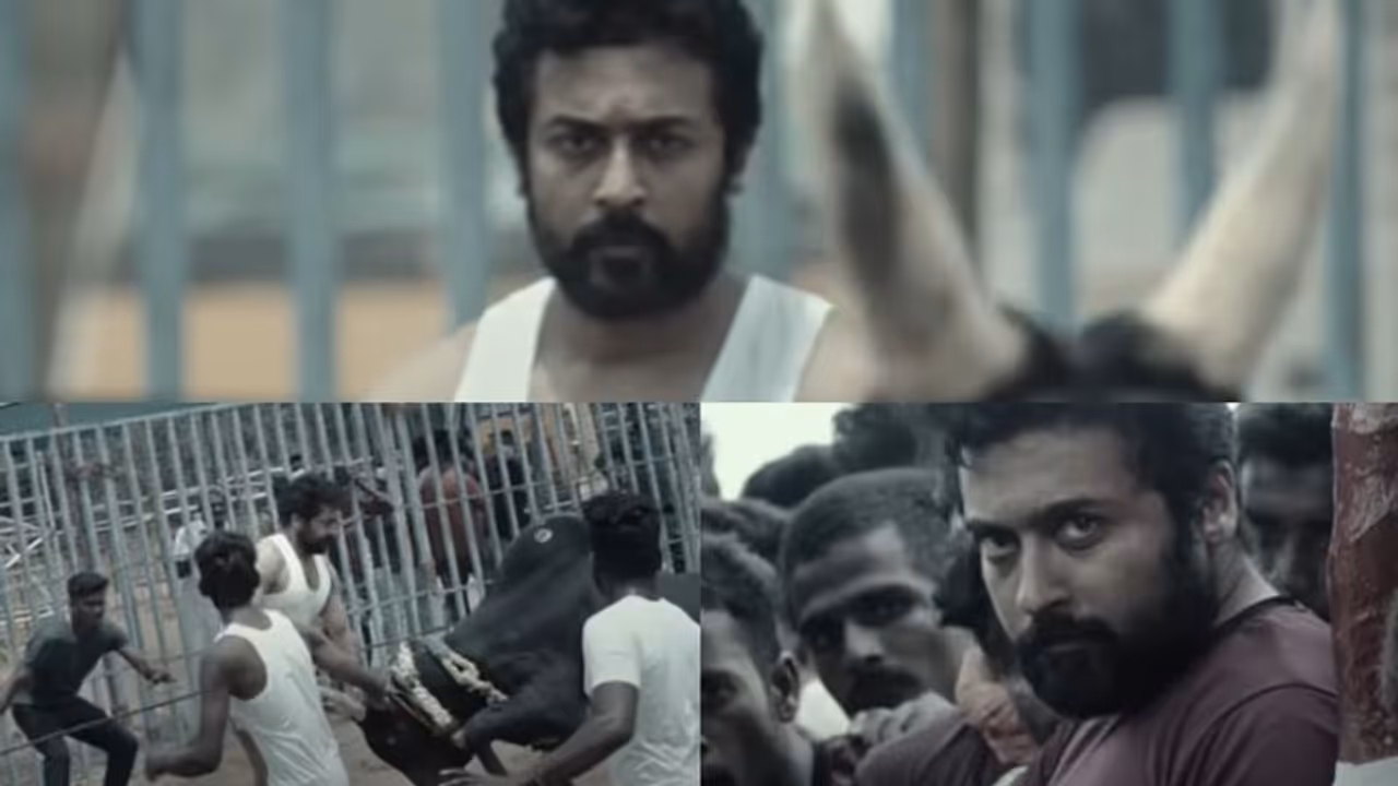 Vaadivaasal : പാഞ്ഞടുക്കുന്ന ജല്ലിക്കെട്ട് കാളയെ മെരുക്കുന്ന സൂര്യ; 'വാടിവാസല്' ഗ്ലിംപ്സ് Vaadivaasal : പാഞ്ഞടുക്കുന്ന ജല്ലിക്കെട്ട് കാളയെ മെരുക്കുന്ന സൂര്യ; 'വാടിവാസല്' ഗ്ലിംപ്സ്