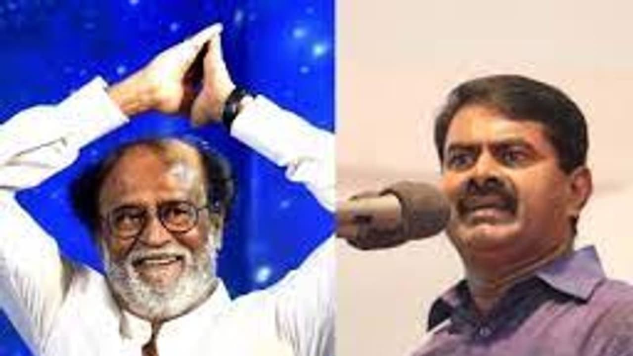 சூப்பர் ஸ்டார் பட்டம் நிரந்தரம் இல்லை..! உச்சத்தில் நடிகர் விஜய்.!! ரஜினி ரசிகர்களை சீண்டிய சீமான்.! சூப்பர் ஸ்டார் பட்டம் நிரந்தரம் இல்லை..! உச்சத்தில் நடிகர் விஜய்.!! ரஜினி ரசிகர்களை சீண்டிய சீமான்.!