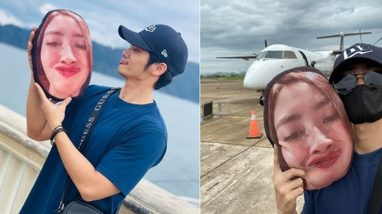 ഭാര്യയുടെ മുഖമുള്ള തലയിണയുമായി 'ടൂര്‍'; യുവാവിന്‍റെ ഫോട്ടോകള്‍ വൈറൽ