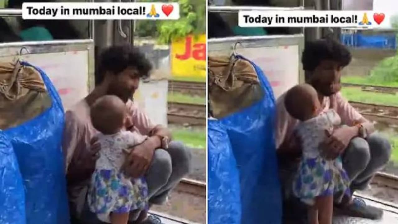 അച്ഛന്റെ വായിൽ ആപ്പിൾ വച്ചുകൊടുത്ത് മകൾ, ഹൃദയം തൊടുന്ന വീഡിയോ 