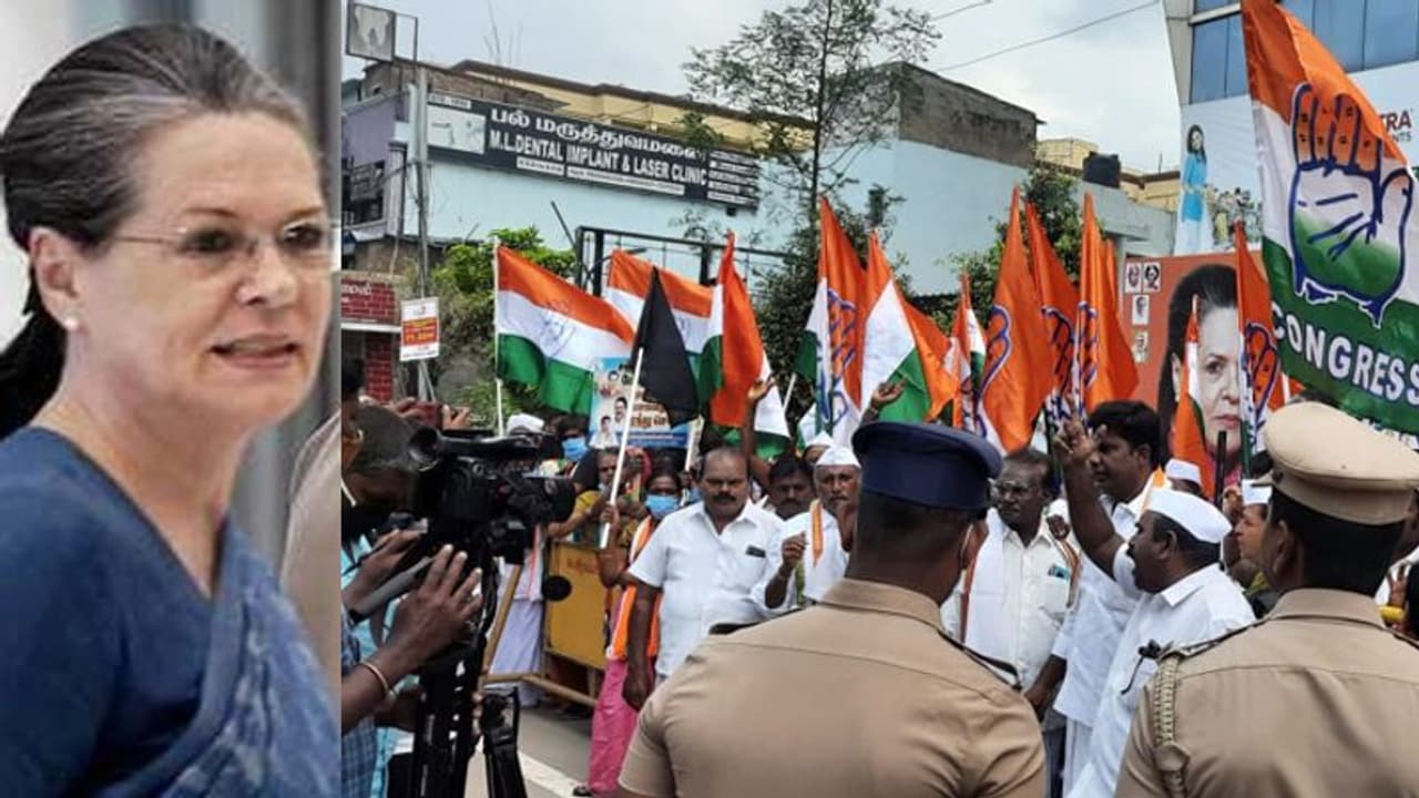 சோனியாவிடம் மீண்டும் விசாரணை! எதிர்ப்பு தெரிவித்து மகாத்மா காந்தியின் வழியில் சென்னையில் சத்தியாகிரக போராட்டம்