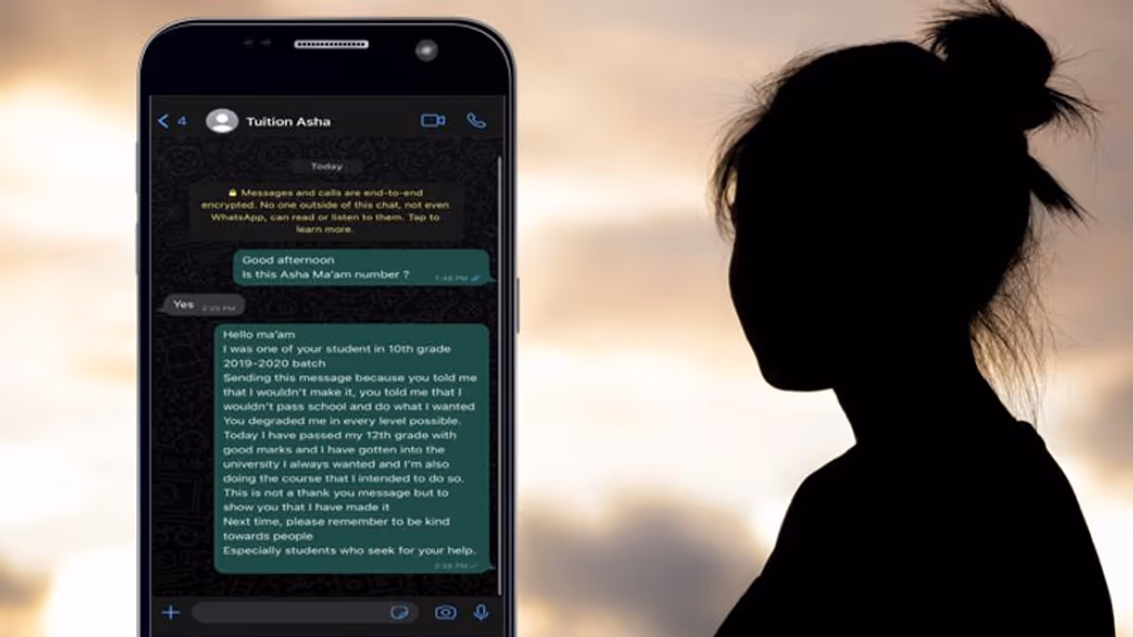 ಈ ಜನ್ಮದಲ್ಲಿ ಉದ್ಧಾರ ಆಗಲ್ಲ ಎಂದಿದ್ದ ಶಿಕ್ಷಕಿಗೆ ಫಲಿತಾಂಶ ಬೆನ್ನಲ್ಲೇ ವಿದ್ಯಾರ್ಥಿನಿಯ ಕ್ಲಾಸ್! ಈ ಜನ್ಮದಲ್ಲಿ ಉದ್ಧಾರ ಆಗಲ್ಲ ಎಂದಿದ್ದ ಶಿಕ್ಷಕಿಗೆ ಫಲಿತಾಂಶ ಬೆನ್ನಲ್ಲೇ ವಿದ್ಯಾರ್ಥಿನಿಯ ಕ್ಲಾಸ್!