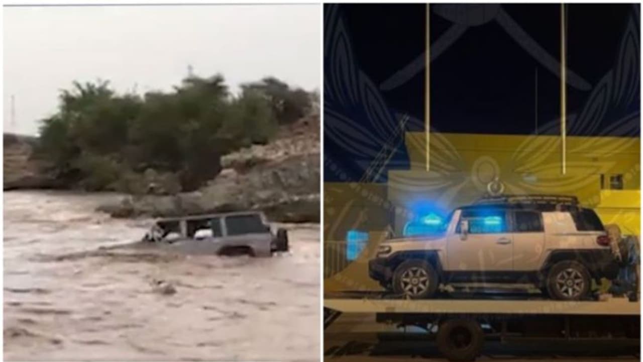 ഒമാനില് വെള്ളക്കെട്ടിലൂടെ വാഹനം ഓടിച്ച യുവാവ് അറസ്റ്റില് ഒമാനില് വെള്ളക്കെട്ടിലൂടെ വാഹനം ഓടിച്ച യുവാവ് അറസ്റ്റില്