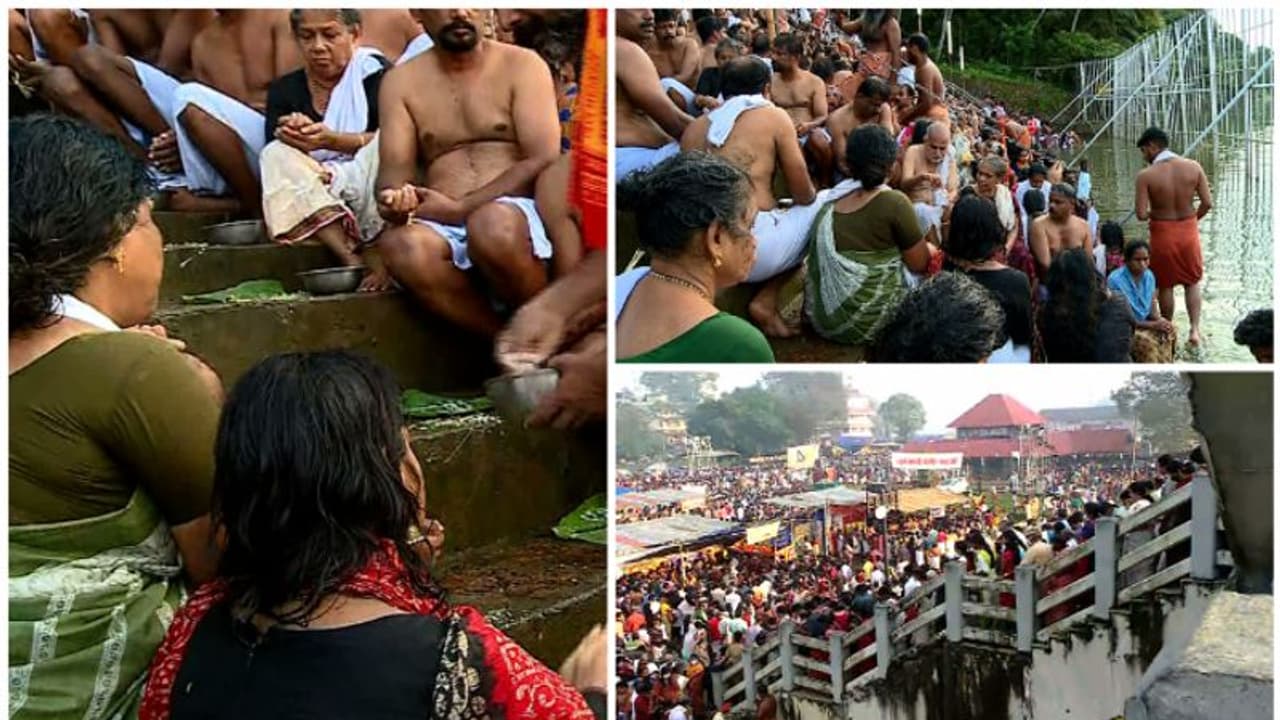 കർക്കിടക വാവ്: ബലിതർപ്പണ കേന്ദ്രങ്ങളിൽ തിരക്ക്, ബലിതർപ്പണം നടത്തി വിശ്വാസികൾ കർക്കിടക വാവ്: ബലിതർപ്പണ കേന്ദ്രങ്ങളിൽ തിരക്ക്, ബലിതർപ്പണം നടത്തി വിശ്വാസികൾ