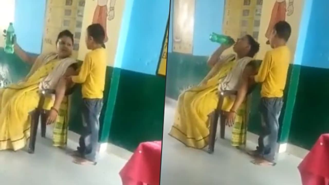 Teacher caught taking massage from student: suspended after video went viral