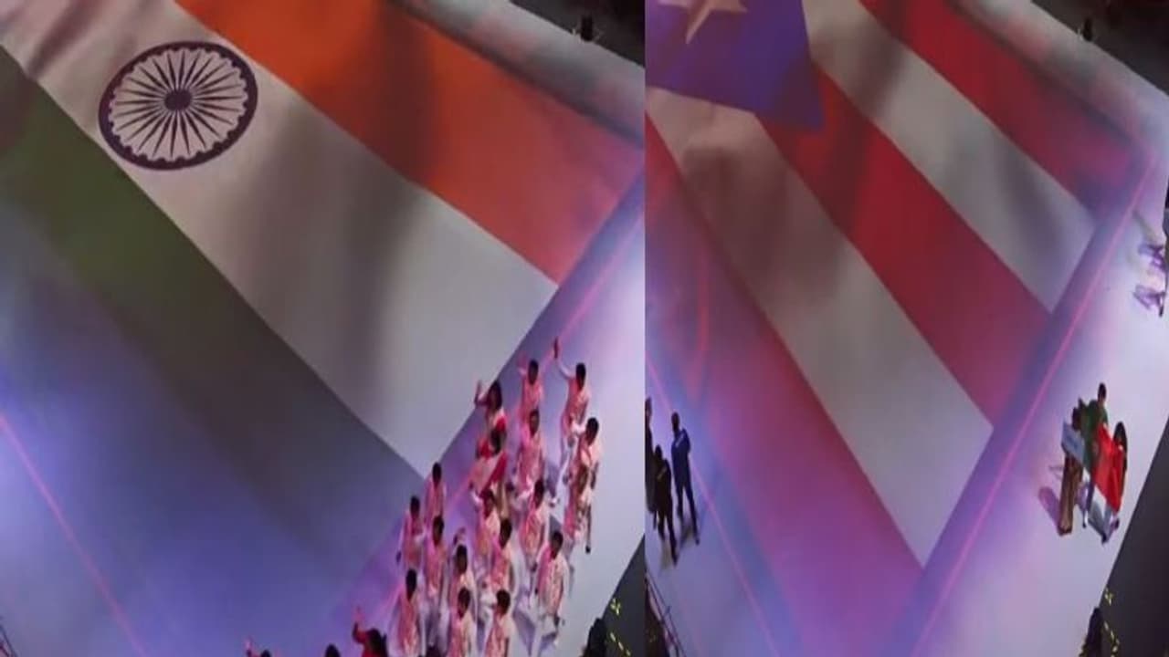 Chess Olympiad தொடக்க விழாவில் அணிகள் அறிமுகம்.. ஏ.ஆர்.ரஹ்மான் பட பின்னணி இசைகளுடன் கெத்தா வலம்வந்த உலக அணிகள்