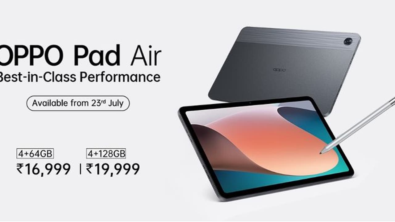 സ്റ്റൈലൻ ഡിസൈൻ, അതിവേഗ പ്രോസസർ; കൊതിപ്പിക്കുന്ന വിലയിൽ OPPO Pad Air സ്റ്റൈലൻ ഡിസൈൻ, അതിവേഗ പ്രോസസർ; കൊതിപ്പിക്കുന്ന വിലയിൽ OPPO Pad Air