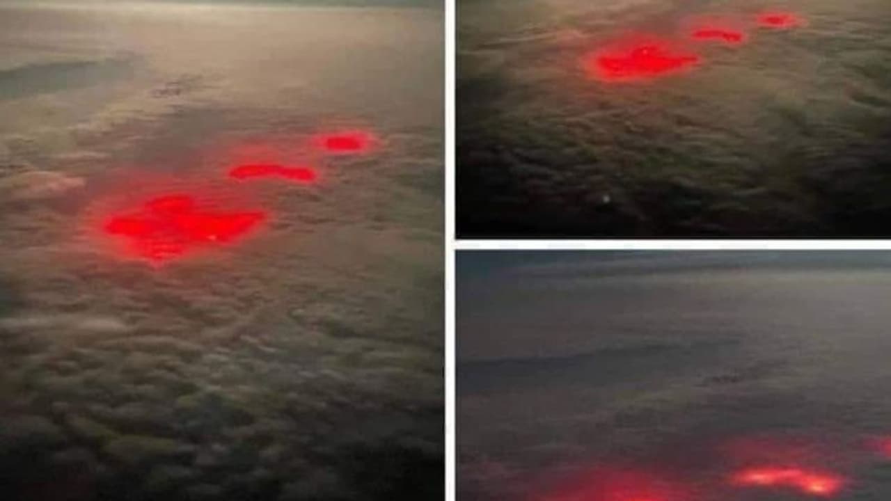 আটলান্টিক মহাসাগরের উপর মেঘের মধ্যে রহস্যময় লাল আলো, ছবি ঘিরে ইন্টারনেটে ব্যপক চাঞ্চল্য