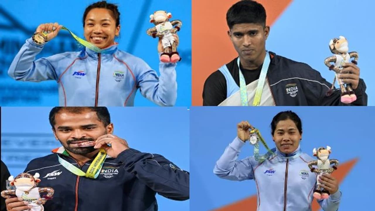 காமன்வெல்த் போட்டிகள்: 2ம் நாளில் 4 பதக்கங்களை குவித்த இந்தியா..! பளுதூக்குதலில் பட்டைய கிளப்பிய இந்தியா காமன்வெல்த் போட்டிகள்: 2ம் நாளில் 4 பதக்கங்களை குவித்த இந்தியா..! பளுதூக்குதலில் பட்டைய கிளப்பிய இந்தியா