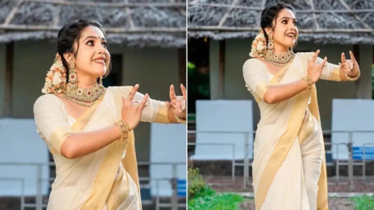 സെറ്റ് സാരിയില്‍ മനോഹരിയായി അമൃത; ഫോട്ടോഷൂട്ട് ചിത്രങ്ങള്‍