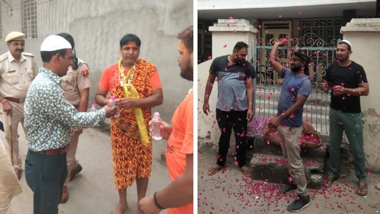  राजस्थान से सौहार्द्र की तस्वीर: कावड़ यात्रा पर मुस्लिमों ने की गुलाब के फूलों से बारिश, हाथ से पिलाया शरबत