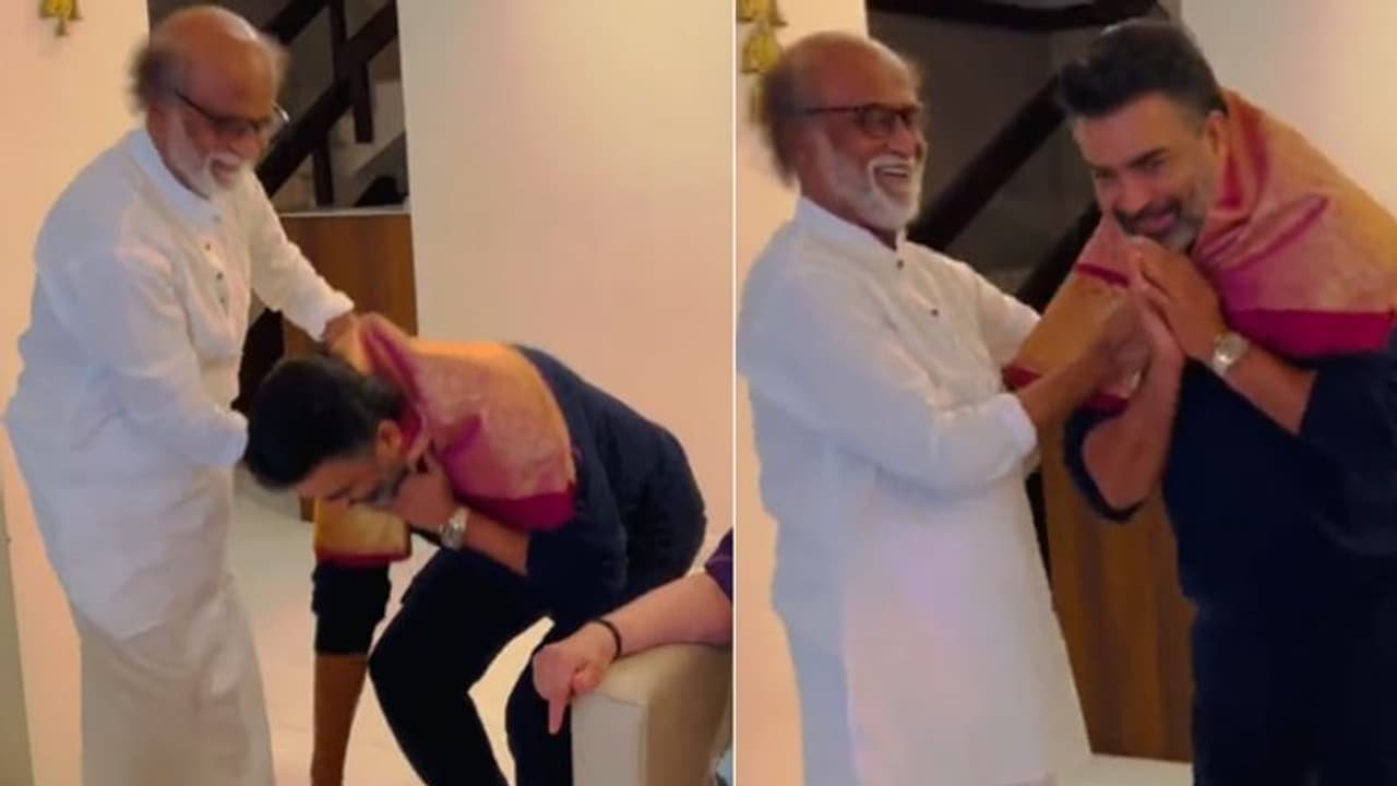 आर. माधवन ने छुए रजनीकांत के पैर, वीडियो शेयर कर लिखी स्पेशल पोस्ट आर. माधवन ने छुए रजनीकांत के पैर, वीडियो शेयर कर लिखी स्पेशल पोस्ट