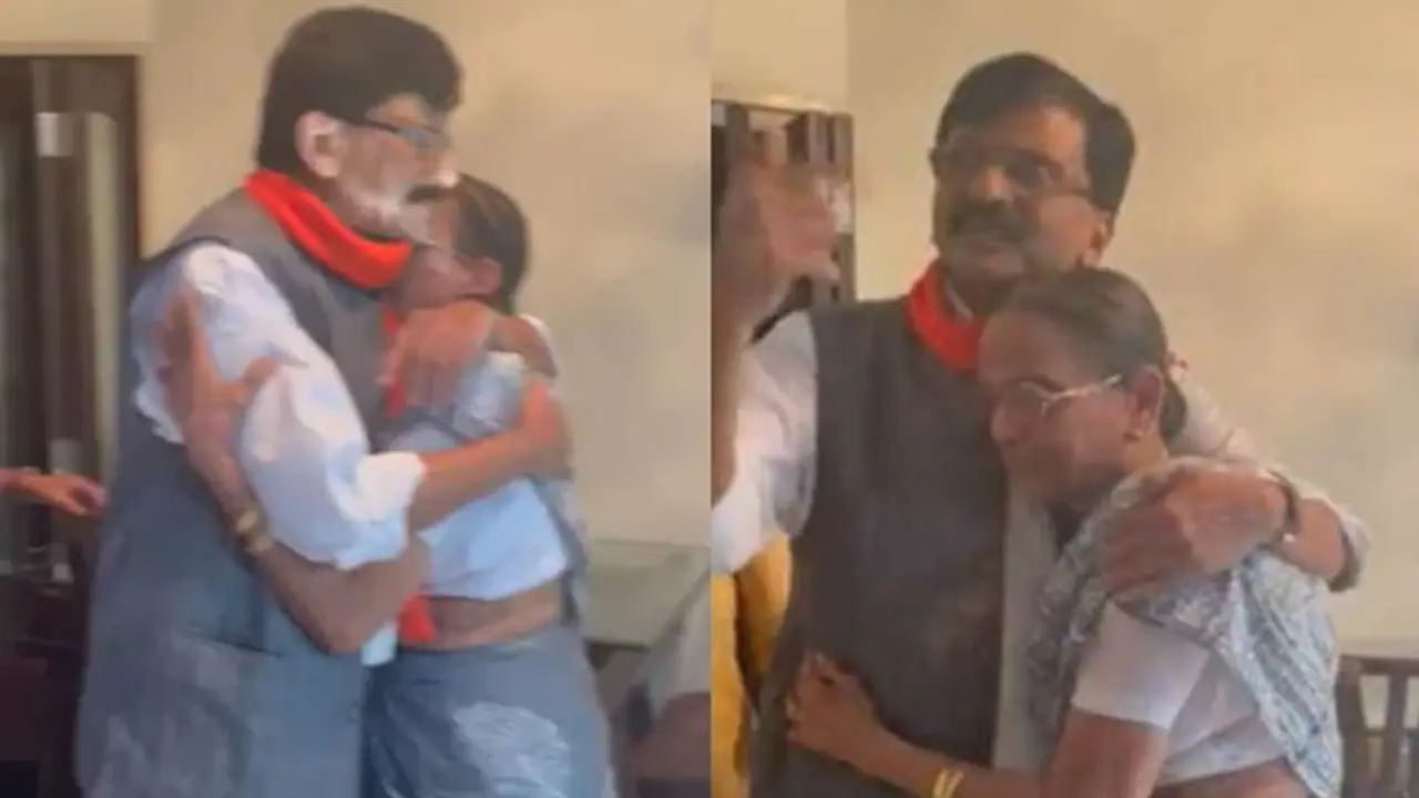 ಇಡಿ ವಶಕ್ಕೆ ಪಡೆಯುವ ಮೊದಲು ಮಗನ ತಬ್ಬಿ ಧೈರ್ಯ ತುಂಬಿದ ಸಂಜಯ್ ರಾವತ್ ತಾಯಿ , ವಿಡಿಯೋ ವೈರಲ್!