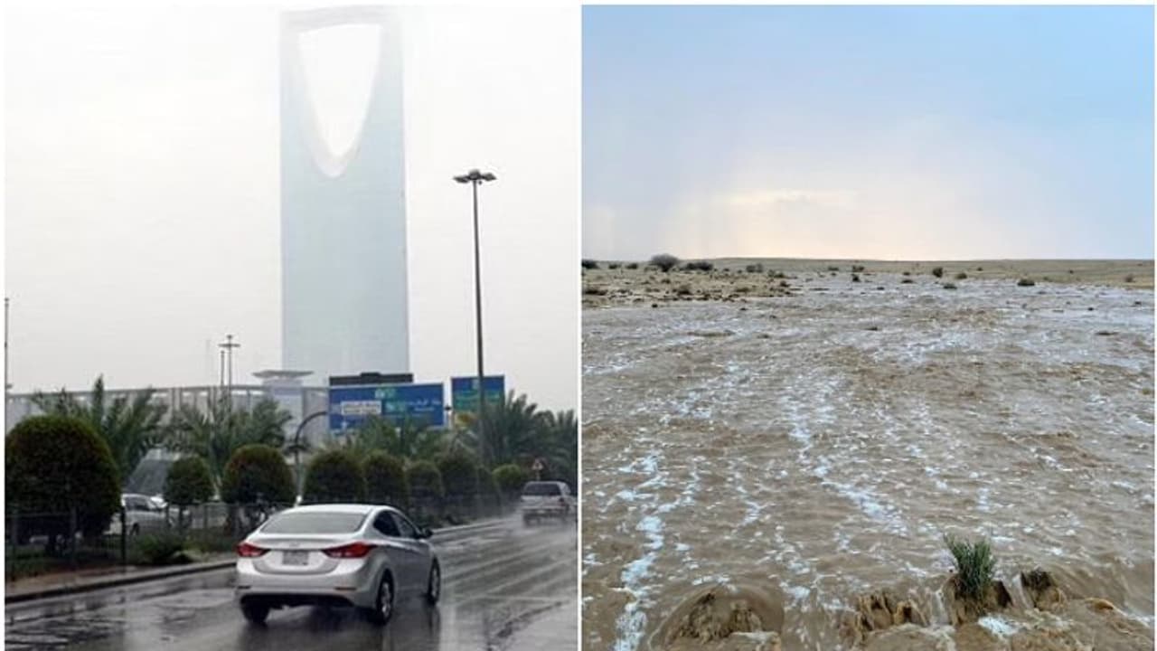 സൗദിയിൽ ശക്തമായ മഴയും കാറ്റും വെള്ളപ്പാച്ചിലും