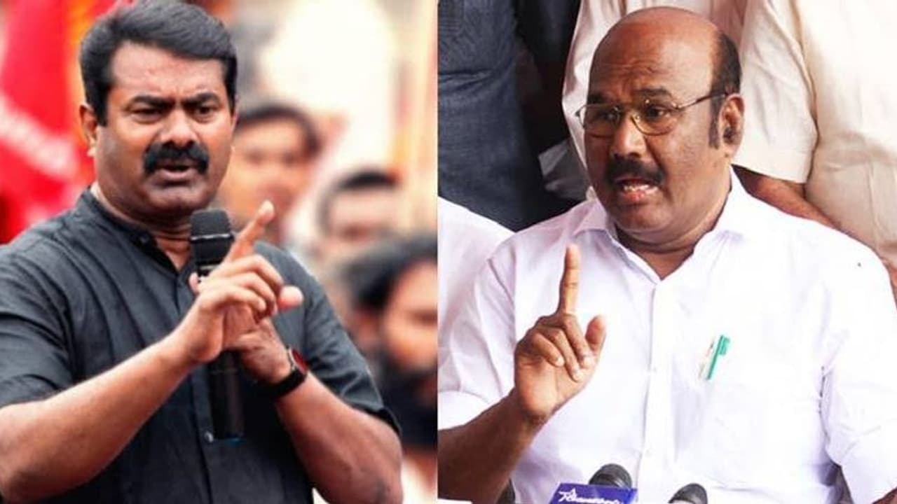 எனக்கு வாய் கொழுப்பு..ஜெயக்குமாருக்கு பணக் கொழுப்பு... மரியாதையை கெடுத்துக்காத.. எகிறிய சீமான். எனக்கு வாய் கொழுப்பு..ஜெயக்குமாருக்கு பணக் கொழுப்பு... மரியாதையை கெடுத்துக்காத.. எகிறிய சீமான்.