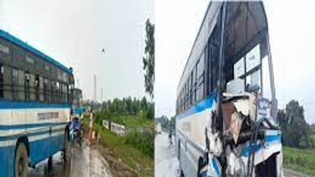 நேருக்கு நேர் மோதி விபத்து.. அப்பளம் போல் நொறுங்கிய பேருந்து.. 18க்கும் மேற்பட்ட பயணிகள் காயம்.. நேருக்கு நேர் மோதி விபத்து.. அப்பளம் போல் நொறுங்கிய பேருந்து.. 18க்கும் மேற்பட்ட பயணிகள் காயம்..