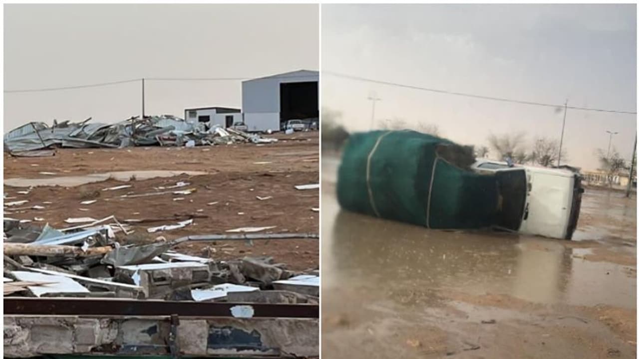  സൗദിയിലെ സാജിറില്‍ കൊടുങ്കാറ്റില്‍ വ്യാപക നാശം