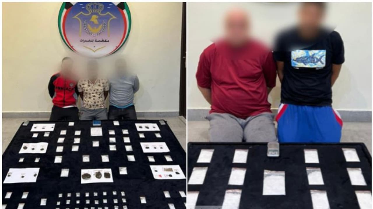 ലഹരിമരുന്ന് കടത്ത്; കുവൈത്തില് അഞ്ചുപേര് പിടിയില് ലഹരിമരുന്ന് കടത്ത്; കുവൈത്തില് അഞ്ചുപേര് പിടിയില്