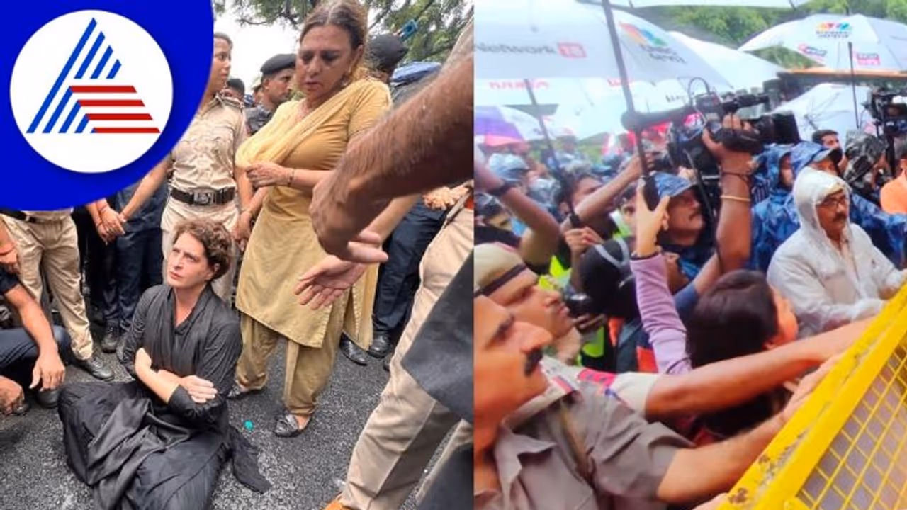 ಬೆಲೆ ಏರಿಕೆ ವಿರುದ್ಧ ಕಾಂಗ್ರೆಸ್ ಪ್ರತಿಭಟನೆ; ಕಾಂಗ್ರೆಸ್ ನಾಯಕರು ಪೊಲೀಸರ ವಶಕ್ಕೆ