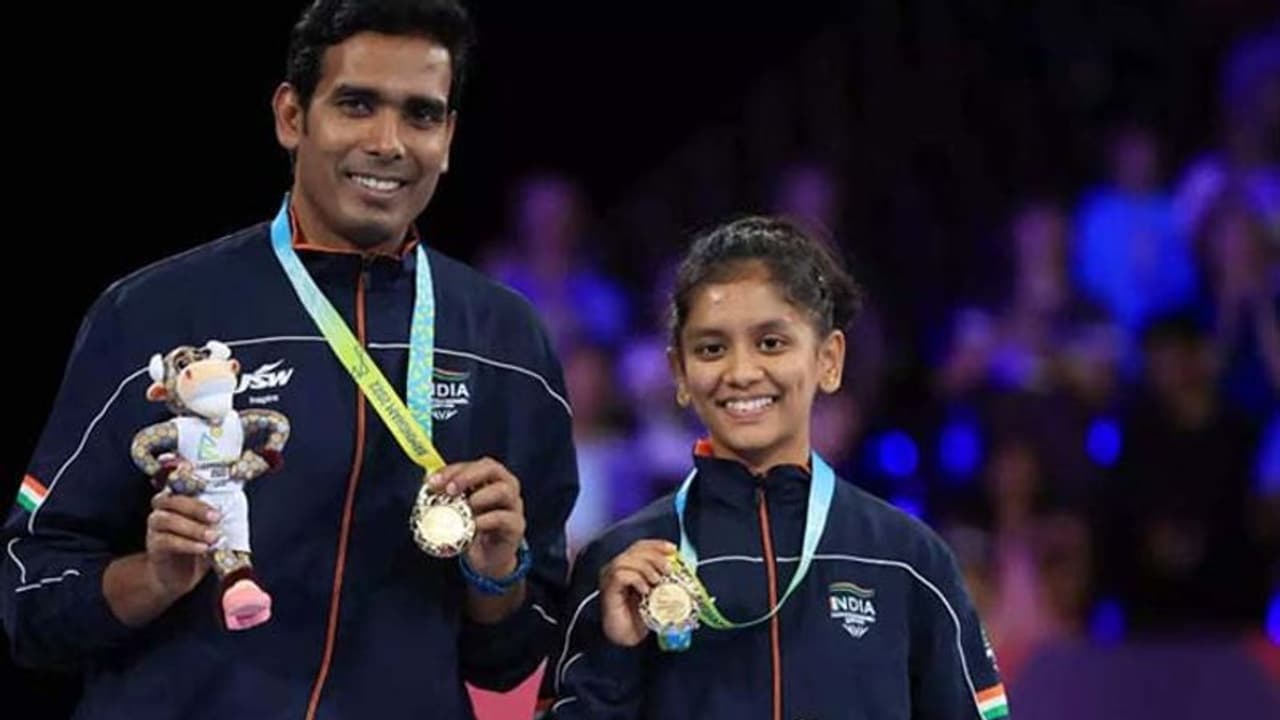 CWG2022:टेबल टेनिस के मिक्स्ड डबल्स में शरथ श्रीजा की जोड़ी ने जीता गोल्ड मेडल CWG2022:टेबल टेनिस के मिक्स्ड डबल्स में शरथ श्रीजा की जोड़ी ने जीता गोल्ड मेडल