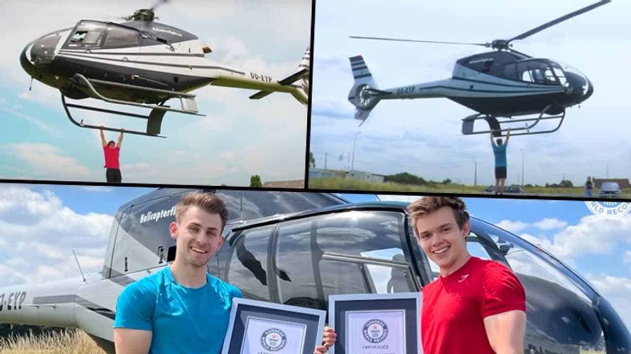 Watch: Man breaks Guinness World Record by accomplishing 25 helicopter pull ups