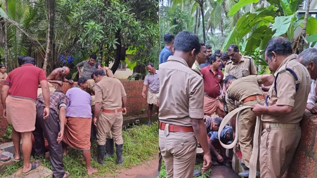 ഫയർഫോഴ്സിന് വിളി, 'ഓവുചാലിൽ കുടുങ്ങിയ ഗർഭിണിയെ രക്ഷിക്കണം', കോൺക്രീറ്റ് പൊളിച്ച് പശുവിനെ പുറത്തെടുത്തു ഫയർഫോഴ്സിന് വിളി, 'ഓവുചാലിൽ കുടുങ്ങിയ ഗർഭിണിയെ രക്ഷിക്കണം', കോൺക്രീറ്റ് പൊളിച്ച് പശുവിനെ പുറത്തെടുത്തു