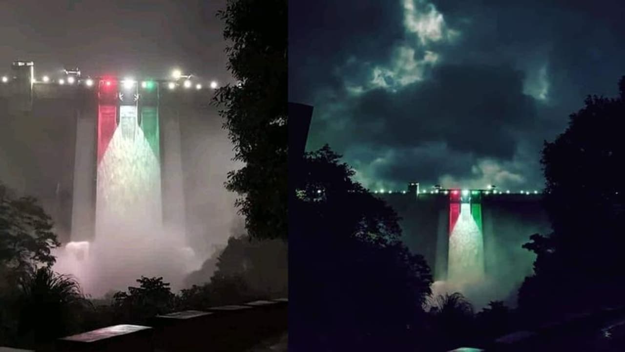 ത്രിവര്‍ണ്ണമായി ഇടുക്കി ചെറുതോണി ഡാം; വര്‍ണ്ണകാഴ്ച