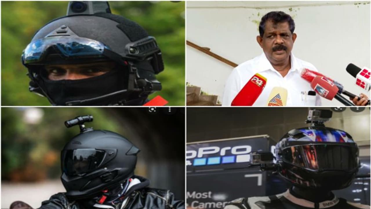 'വസ്ത്രത്തിലോ മറ്റെവിടെയെങ്കിലുമോ വെച്ചു കൂടേ?; ഹെല്മറ്റ് ക്യാമറ വിവാദത്തില് പ്രതികരിച്ച് ഗതാഗതമന്ത്രി 'വസ്ത്രത്തിലോ മറ്റെവിടെയെങ്കിലുമോ വെച്ചു കൂടേ?; ഹെല്മറ്റ് ക്യാമറ വിവാദത്തില് പ്രതികരിച്ച് ഗതാഗതമന്ത്രി