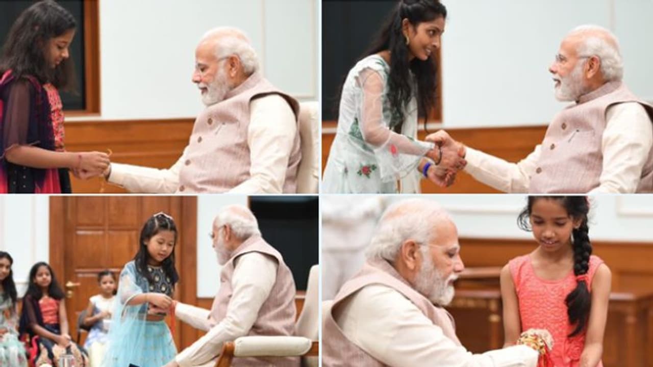 చిన్నారులతో ప్రధాని మోదీ రక్షా బంధన్ సెలబ్రేషన్.. వారంతా ఎవరంటే..