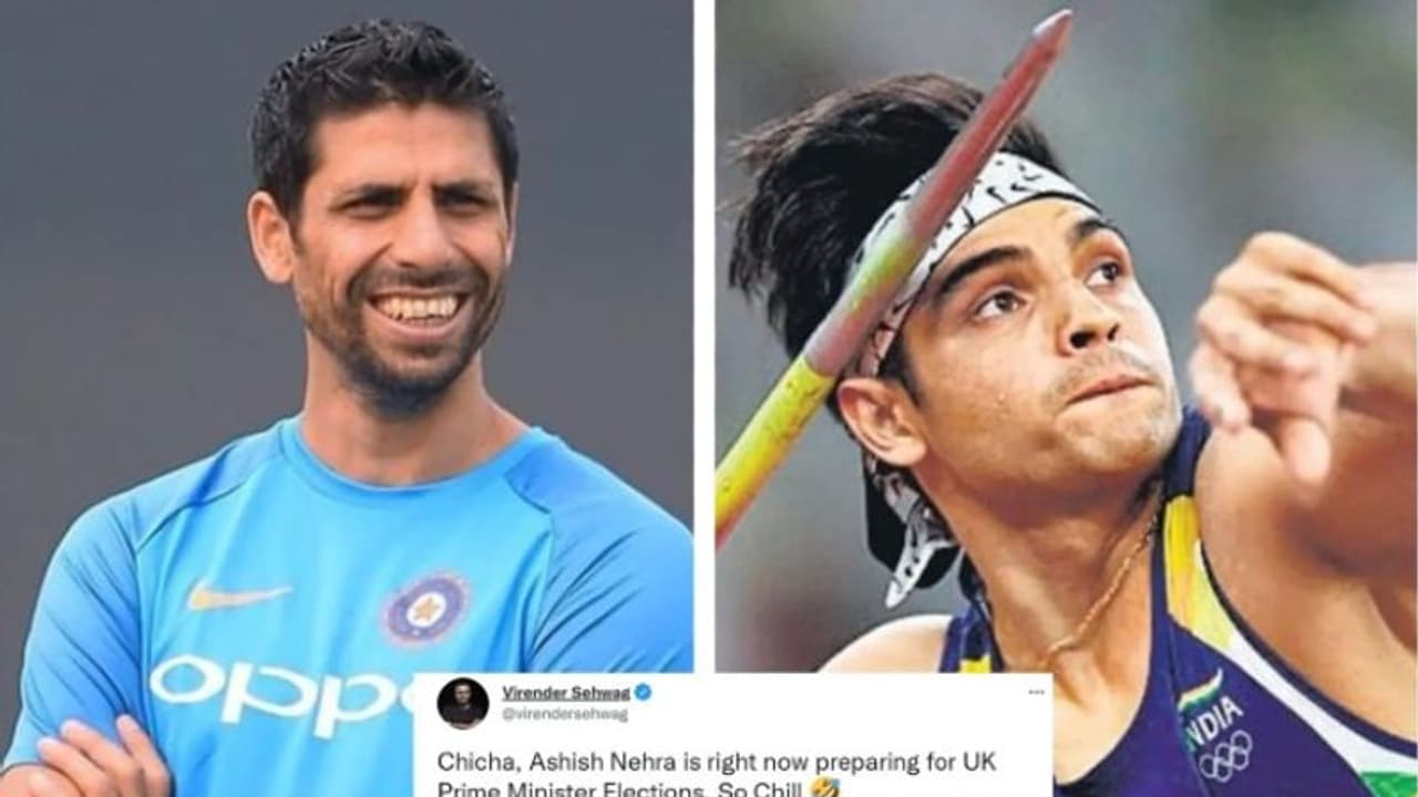 'ജാവലിനില്‍ നദീം തകര്‍ത്ത് ആശിഷ് നെഹ്റയെ'; പാക് രാഷ്ട്രീയ നിരീക്ഷന് പിണഞ്ഞത് വന്‍ അബദ്ധം, പരിഹസിച്ച് സെവാഗ്