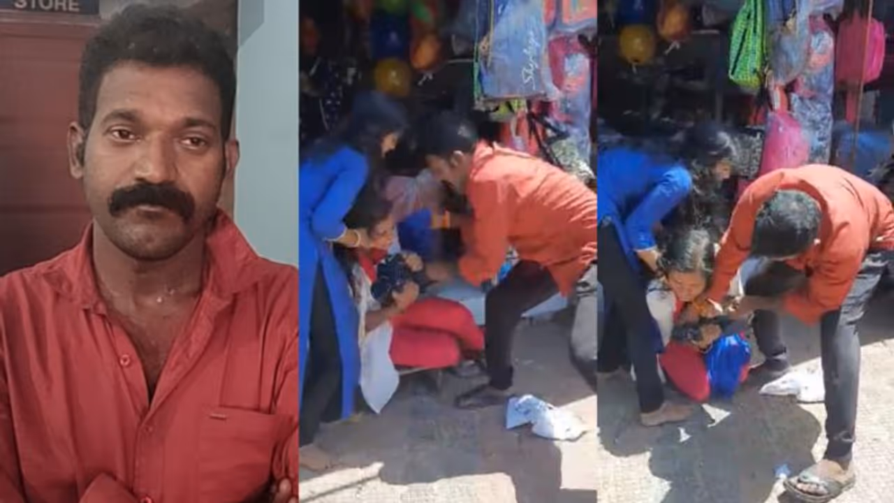 കൊല്ലത്ത് ജനം നോക്കിനിൽക്കെ യുവതിക്ക് ക്രൂര മർദ്ദനം, കഴുത്തിൽ ഷാൾ മുറുക്കി; ഭർത്താവ് അറസ്റ്റിൽ