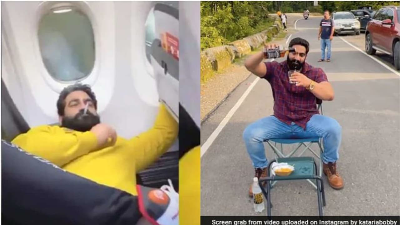 നടുറോഡിൽ കസേരയിട്ട് മദ്യപാനം, വിമാനത്തിൽ പുകവലി; റീൽസ് താരം കുടുങ്ങും നടുറോഡിൽ കസേരയിട്ട് മദ്യപാനം, വിമാനത്തിൽ പുകവലി; റീൽസ് താരം കുടുങ്ങും