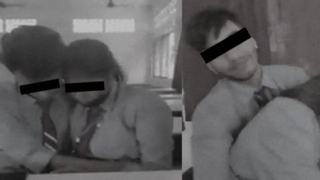 பள்ளி வகுப்பறைக்குள் எல்லை மீறிய மாணவர்கள்! கட்டிப்பிடித்து கண்ட இடத்தில் கை வைத்து நெருக்கம்! வீடியோ வைரல்.!