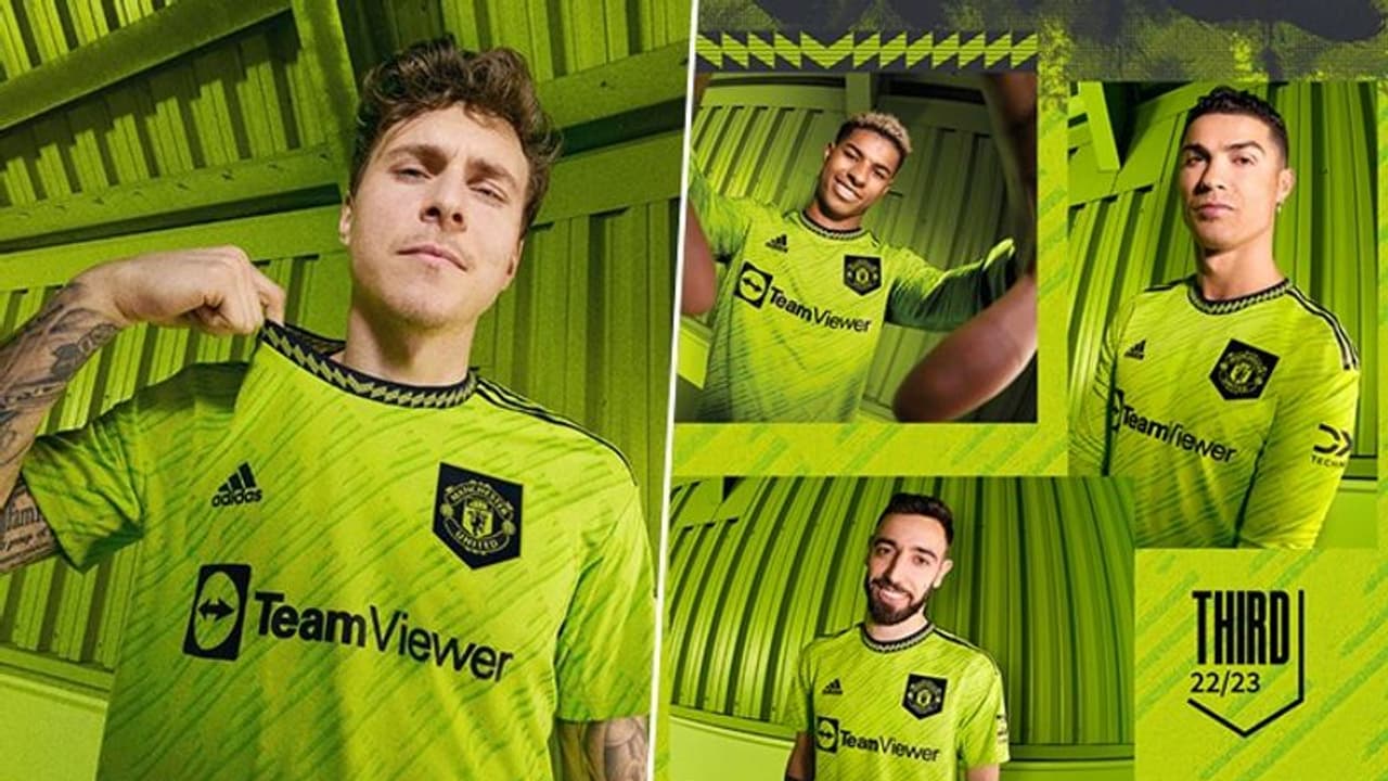 Cristiano Ronaldo part of Man United's third kit launch; fans rate striking green colour Cristiano Ronaldo part of Man United's third kit launch; fans rate striking green colour