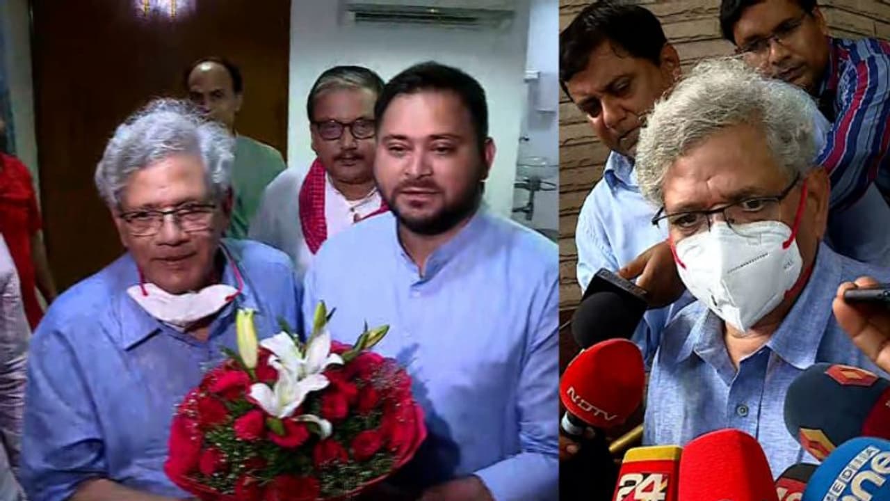 ബിഹാറിലെ മഹാസഖ്യ സർക്കാർ രാജ്യത്തിനാകെ പ്രതീക്ഷ; സിപിഎം പുറത്ത് നിന്ന് പിന്തുണക്കും: സിതാറാം യെച്ചൂരി ബിഹാറിലെ മഹാസഖ്യ സർക്കാർ രാജ്യത്തിനാകെ പ്രതീക്ഷ; സിപിഎം പുറത്ത് നിന്ന് പിന്തുണക്കും: സിതാറാം യെച്ചൂരി