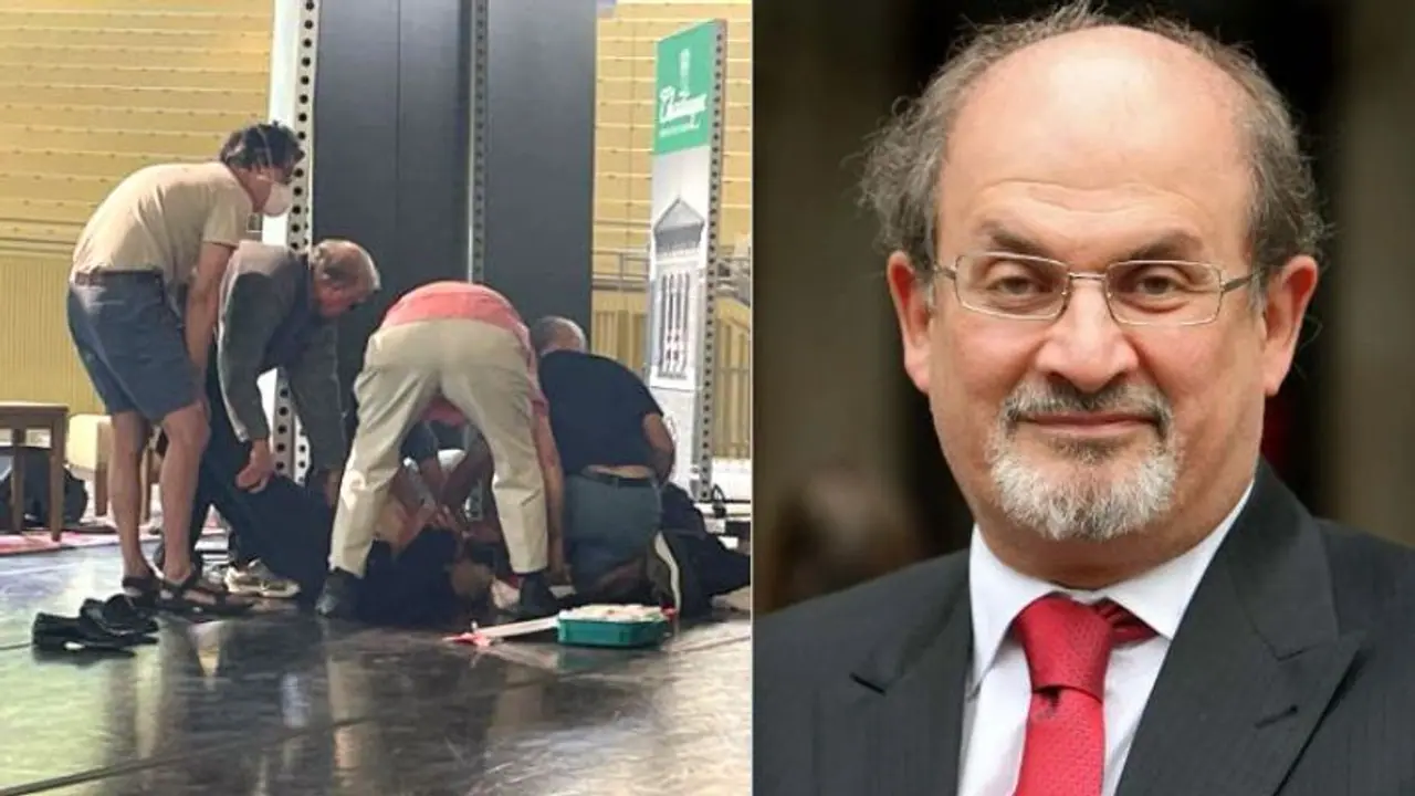 ಉಪನ್ಯಾಸ ನೀಡಲು ವೇದಿಕೆ ಹತ್ತಿದ ಲೇಖಕ ಸಲ್ಮಾನ್ ರಶ್ದಿ ಚಾಕು ಇರಿತ!