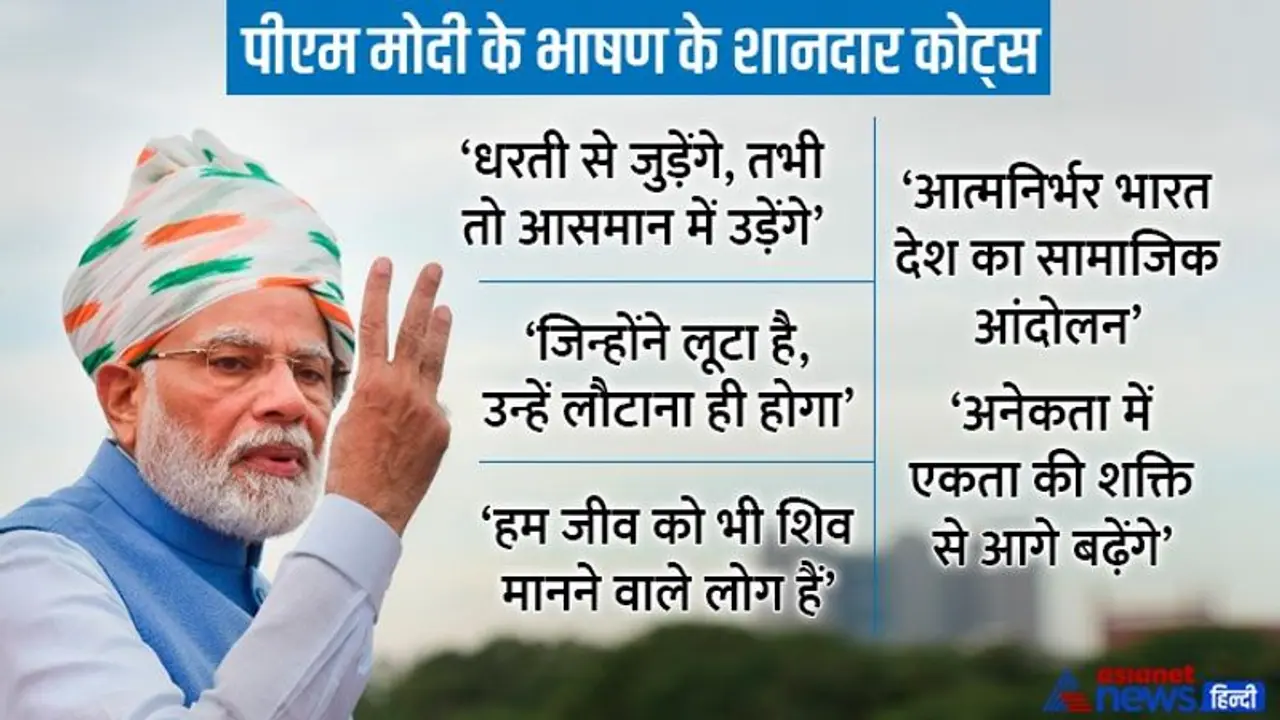 'जब धरती से जुड़ेंगे, तभी तो आसमान में उड़ेंगे' पढ़ें पीएम मोदी के भाषण के 10 शानदार कोट्स 'जब धरती से जुड़ेंगे, तभी तो आसमान में उड़ेंगे' पढ़ें पीएम मोदी के भाषण के 10 शानदार कोट्स