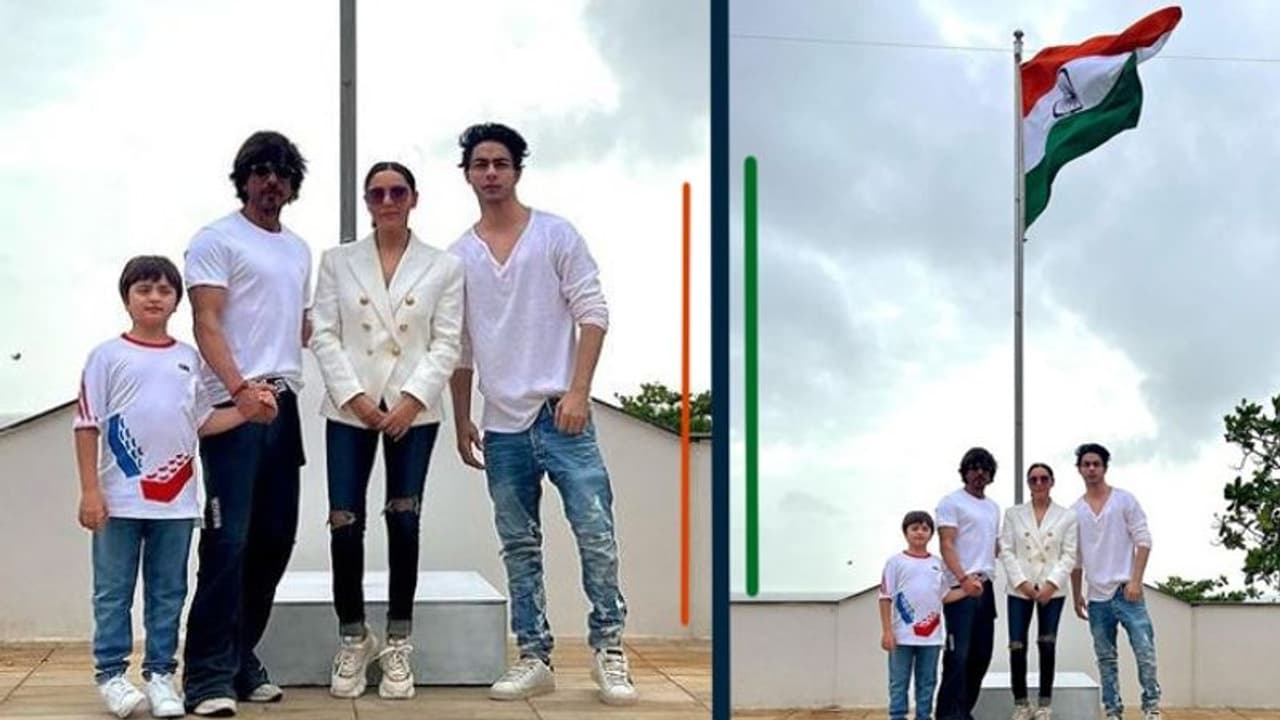 মন্নত এ উড়ল জাতীয় পতাকা, নরেন্দ্র মোদীর 'হর ঘর তেরঙ্গা'র ডাকে সপরিবারে সামিল শাহরুখ মন্নত এ উড়ল জাতীয় পতাকা, নরেন্দ্র মোদীর 'হর ঘর তেরঙ্গা'র ডাকে সপরিবারে সামিল শাহরুখ