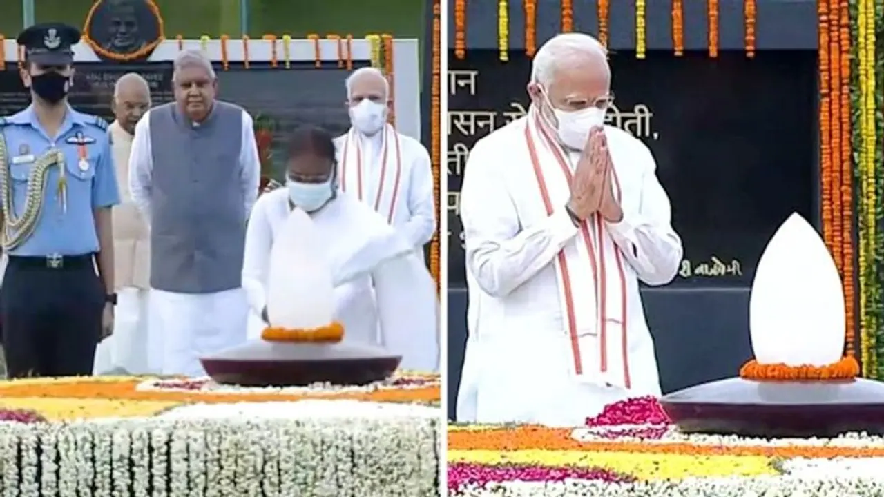 President, top leaders, pay 'floral tributes' to Atal Bihari Vajpayee on 4th death anniversary in Delhi 