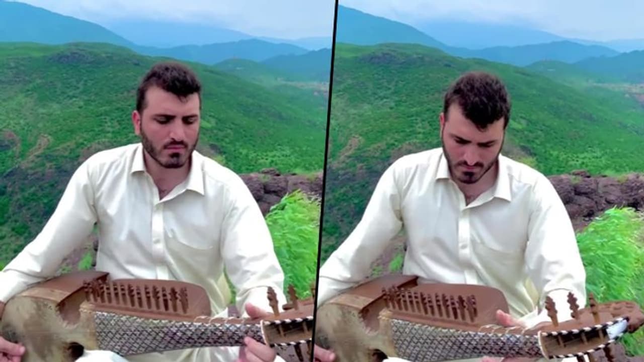 Pakistani musician delights Indians by playing the national anthem on rabab; watch video Pakistani musician delights Indians by playing the national anthem on rabab; watch video