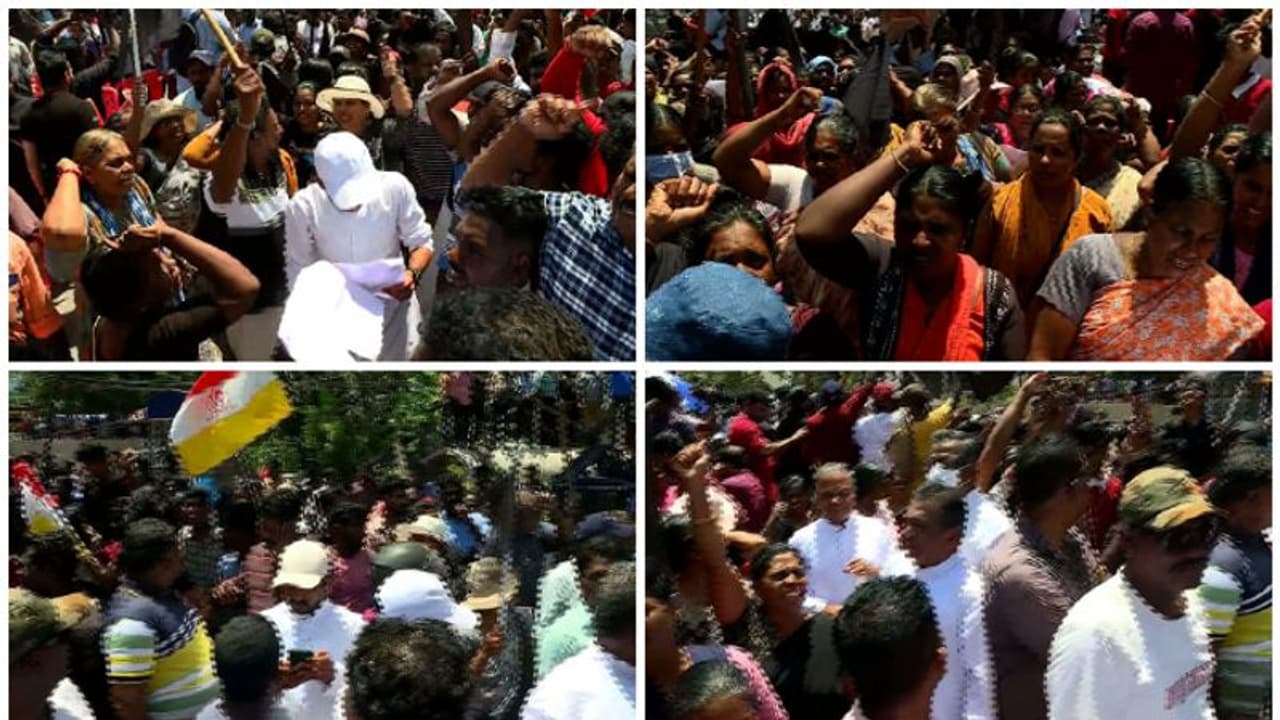 മത്സ്യത്തൊഴിലാളി സമരം രണ്ടാംദിനം,തിങ്കളാഴ്ച കരമാർഗ്ഗവും കടൽമർഗ്ഗവും വിഴിഞ്ഞം തുറമുഖ നിർമ്മാണം തടസപ്പെടുത്തും മത്സ്യത്തൊഴിലാളി സമരം രണ്ടാംദിനം,തിങ്കളാഴ്ച കരമാർഗ്ഗവും കടൽമർഗ്ഗവും വിഴിഞ്ഞം തുറമുഖ നിർമ്മാണം തടസപ്പെടുത്തും