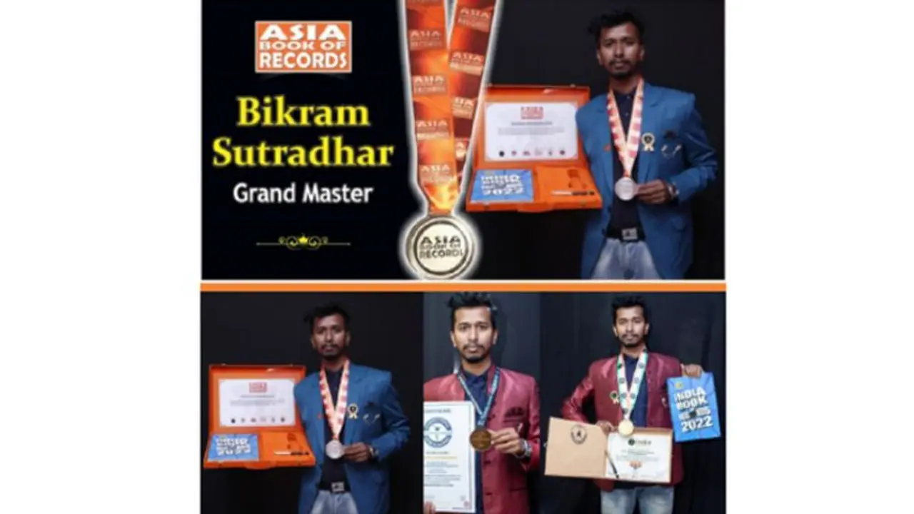 Grandmaster Bikram Sutradhar creates a stride by having five World Records to his name