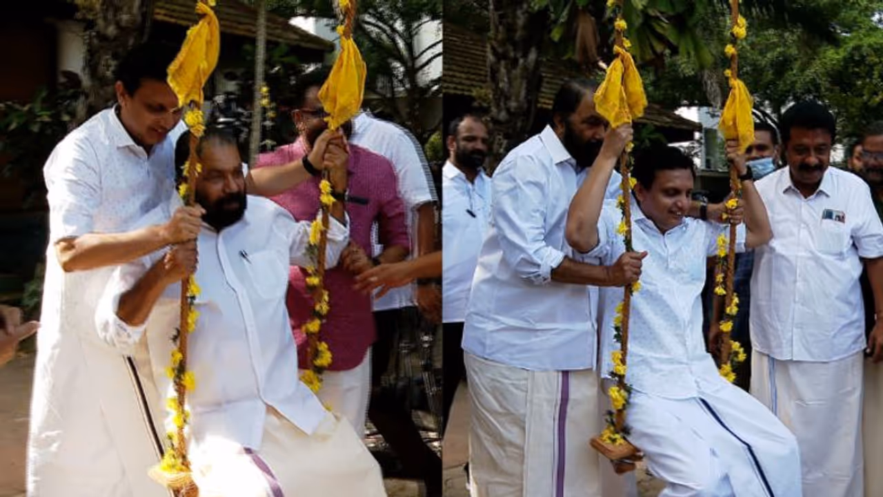 പരസ്പരം ഊഞ്ഞാലാട്ടി വിദ്യാഭ്യാസ മന്ത്രിയും പൊതുമരാമത്ത് മന്ത്രിയും; ഓണം വാരാഘോഷ ഓഫീസ് തുറന്നു