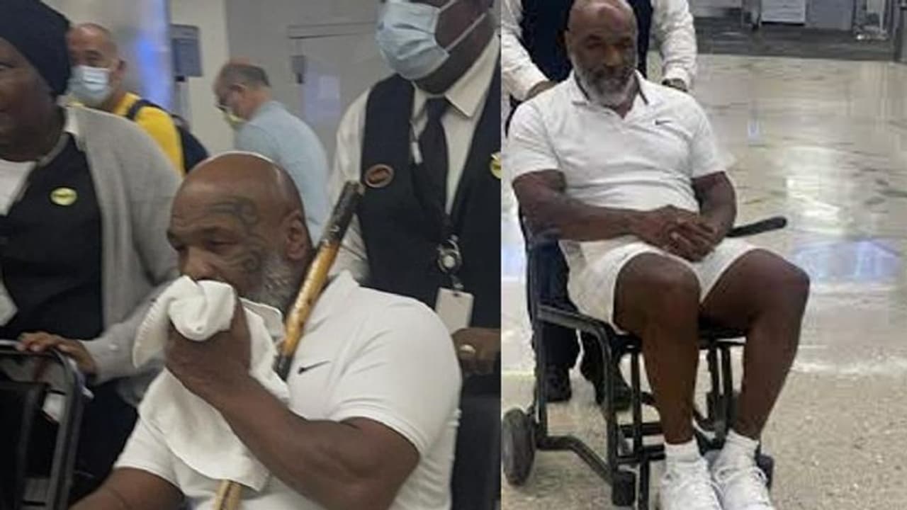 వీల్చైర్లో వరల్డ్ బాక్సింగ్ కింగ్ మైక్ టైసన్, ఆందోళనలో అభిమానులు వీల్చైర్లో వరల్డ్ బాక్సింగ్ కింగ్ మైక్ టైసన్, ఆందోళనలో అభిమానులు