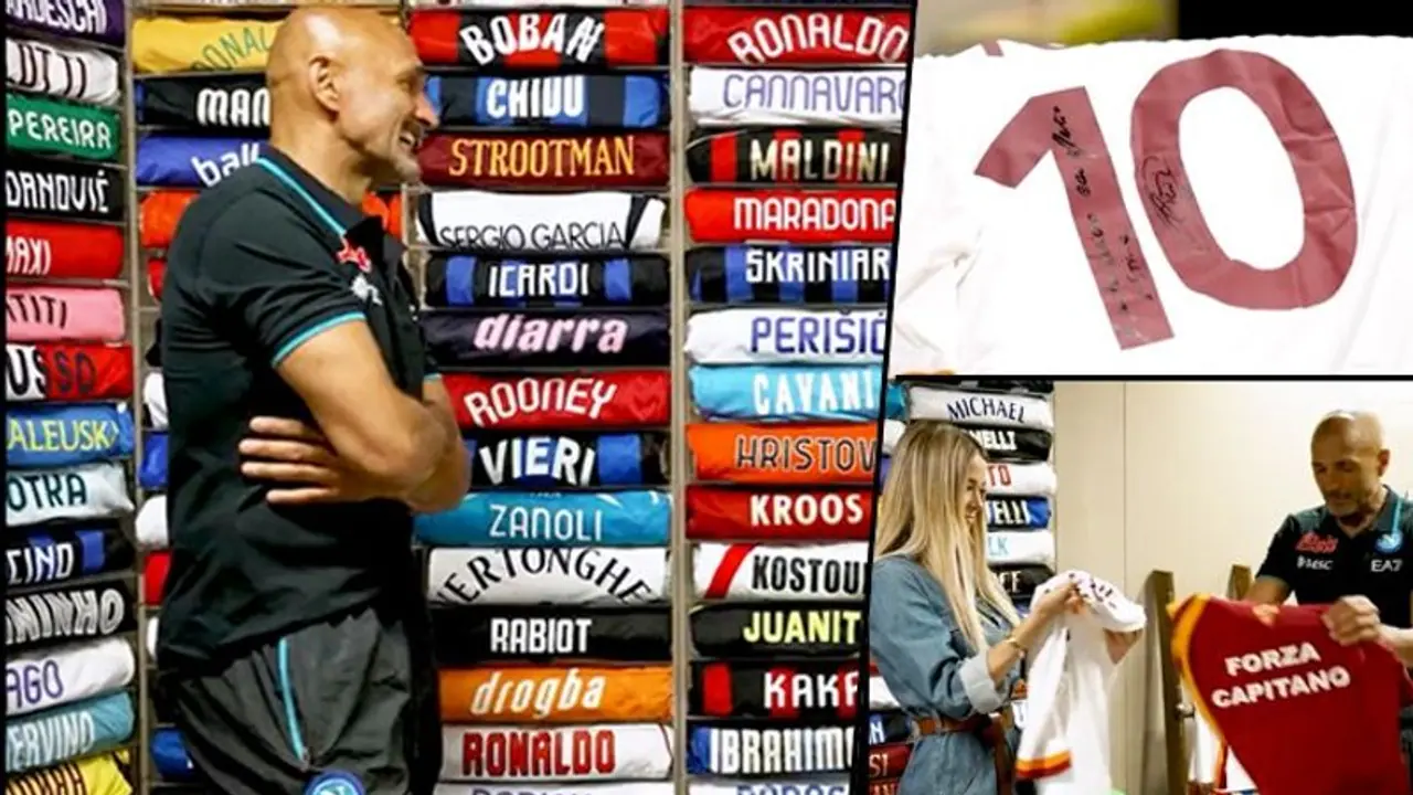 Ronaldo, Messi, Neymar, Totti and more: Luciano Spalletti's shirt collection leaves football fans in a tizzy Ronaldo, Messi, Neymar, Totti and more: Luciano Spalletti's shirt collection leaves football fans in a tizzy